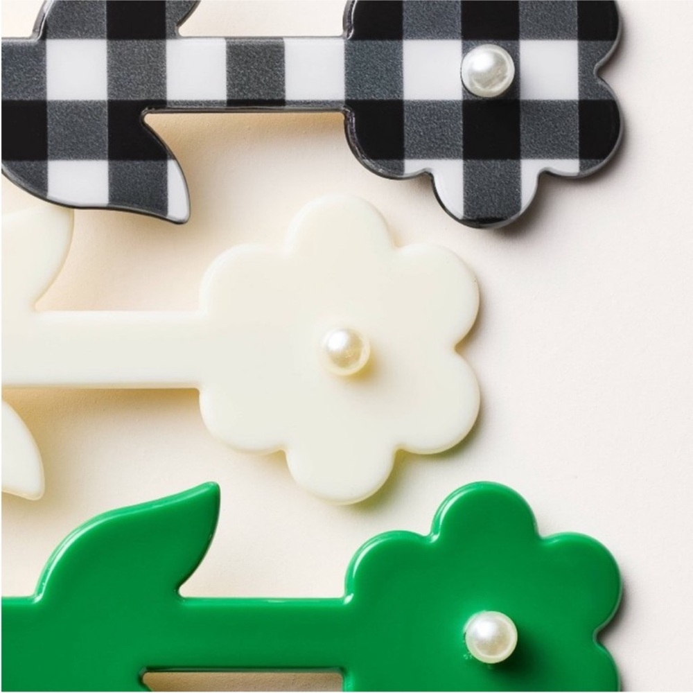 Target x Kate Spade 3pk barrette style hair clips 🎀 - Picture 4 of 4